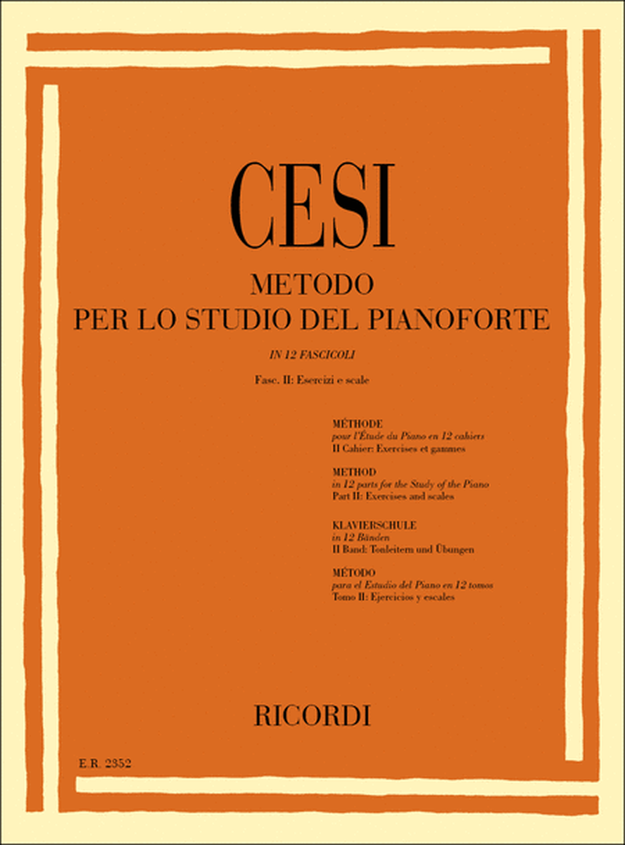 Metodo Per Lo Studio Del Pianoforte - Fasc. Ii