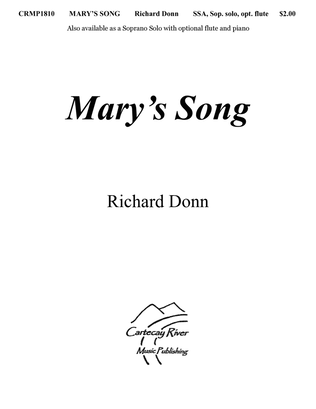 MARY'S SONG (SSA, Sop. solo, opt. flute)