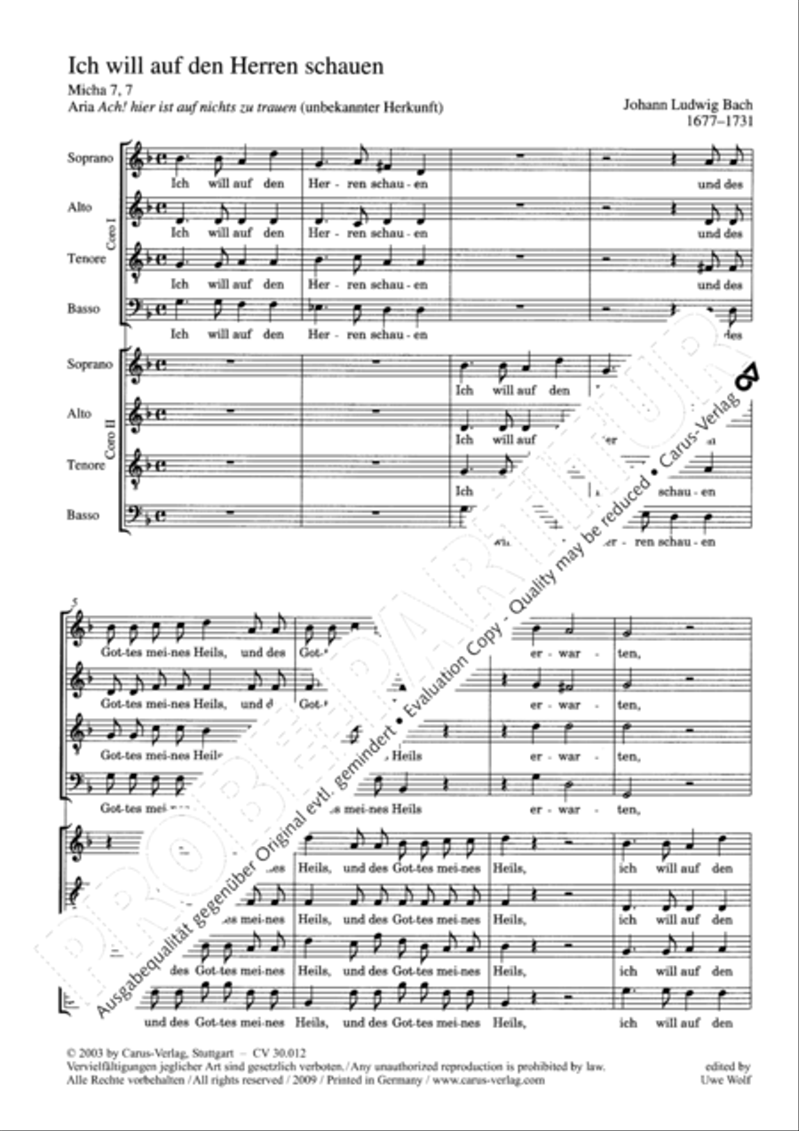 Ich will auf den Herren schauen 4-Part scores gallery preview page 3