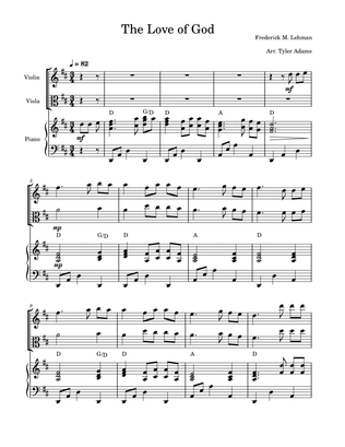 The Love Of God (Violin and Viola Duet with Piano)