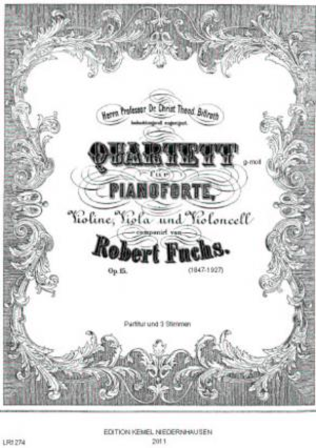 Quartett g-moll : fur Pianoforte, Violine, Viola und Violoncell, op. 15