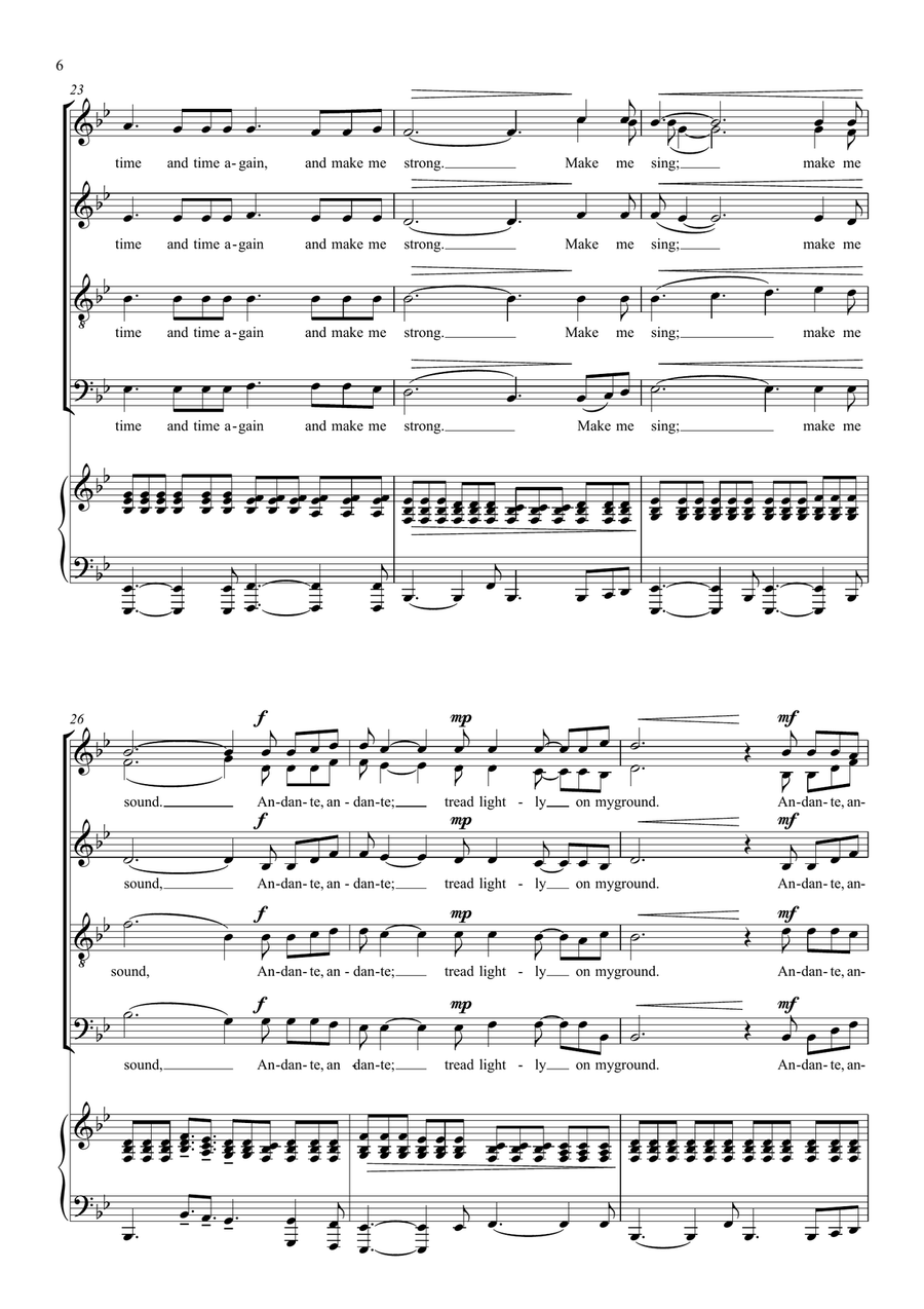 Andante, Andante Andante, Andante 4-Part scores gallery preview page 6