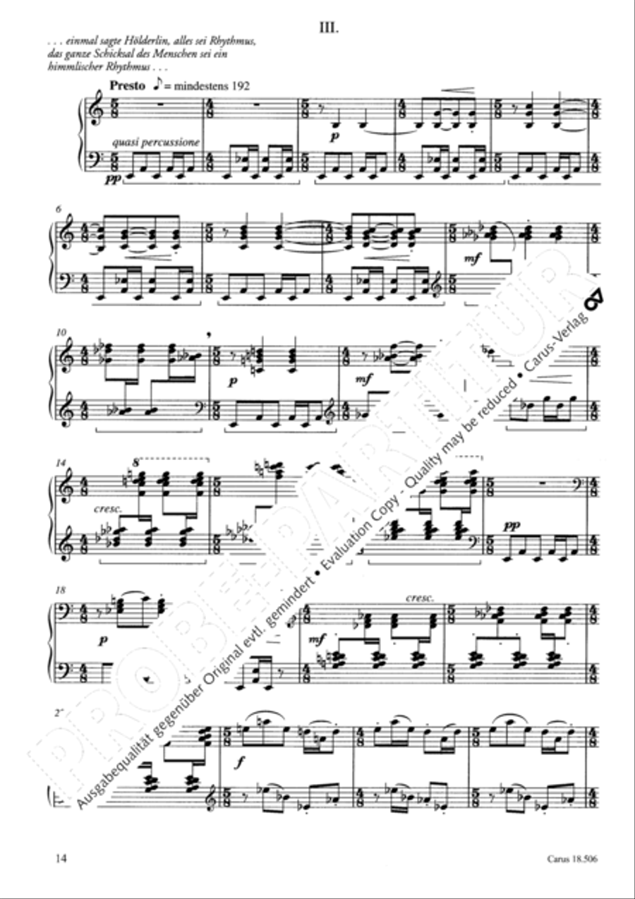 Vier Klavierstucke Vier Klavierstucke Piano Solo scores gallery preview page 15