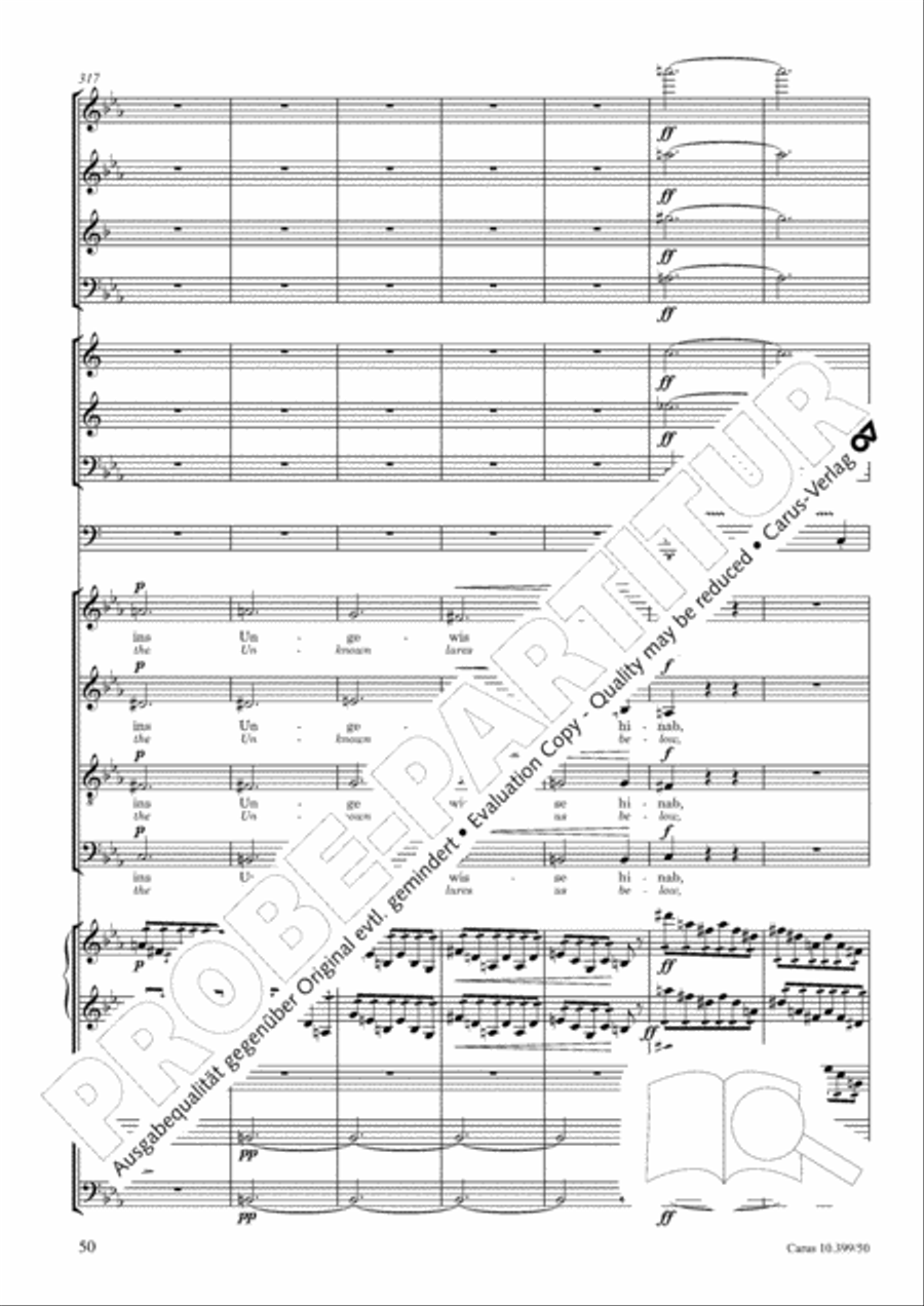 Schicksalslied, Op. 54 Choir scores gallery preview page 51