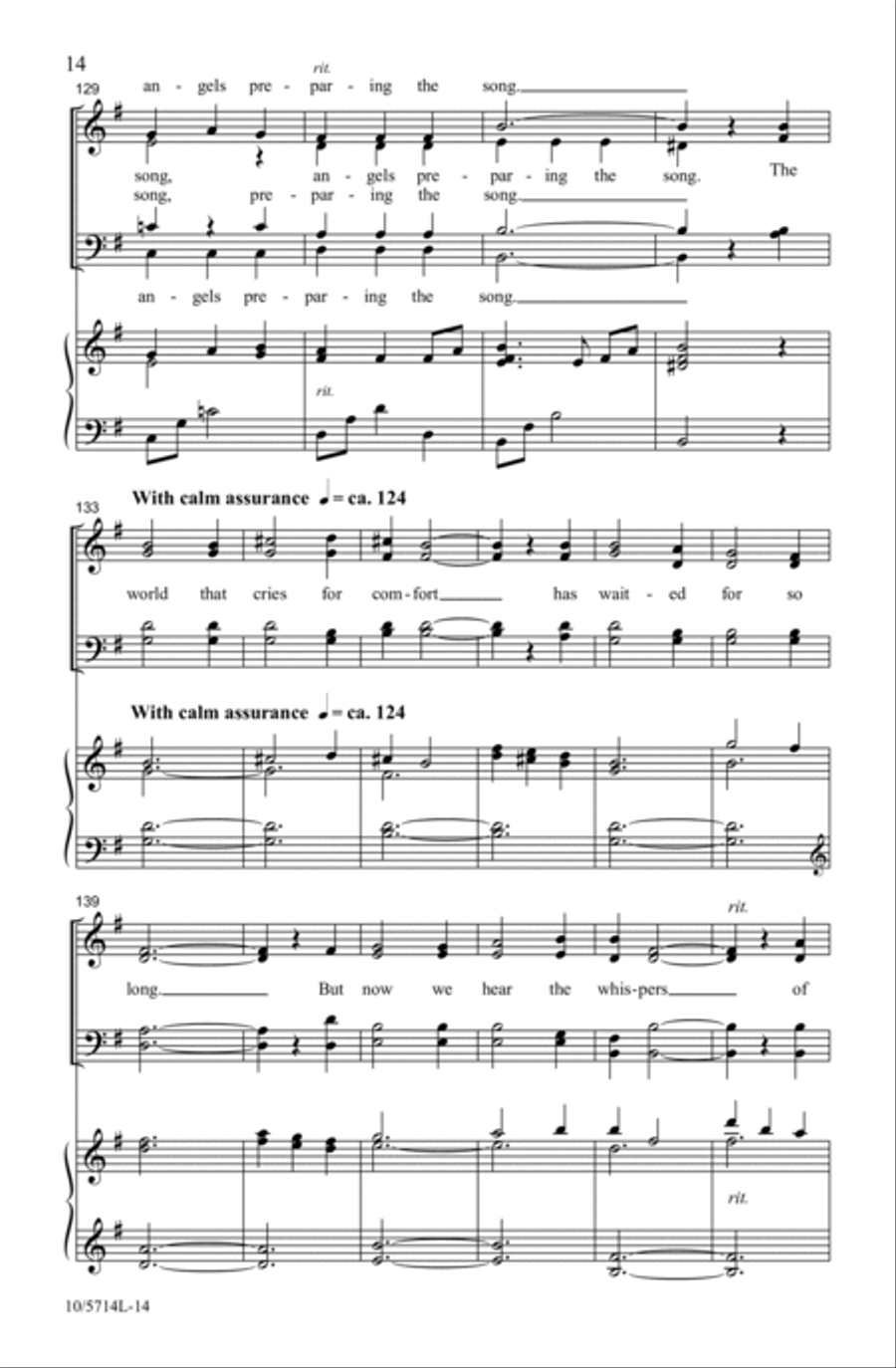 Angels Preparing the Song 4-Part scores gallery preview page 14
