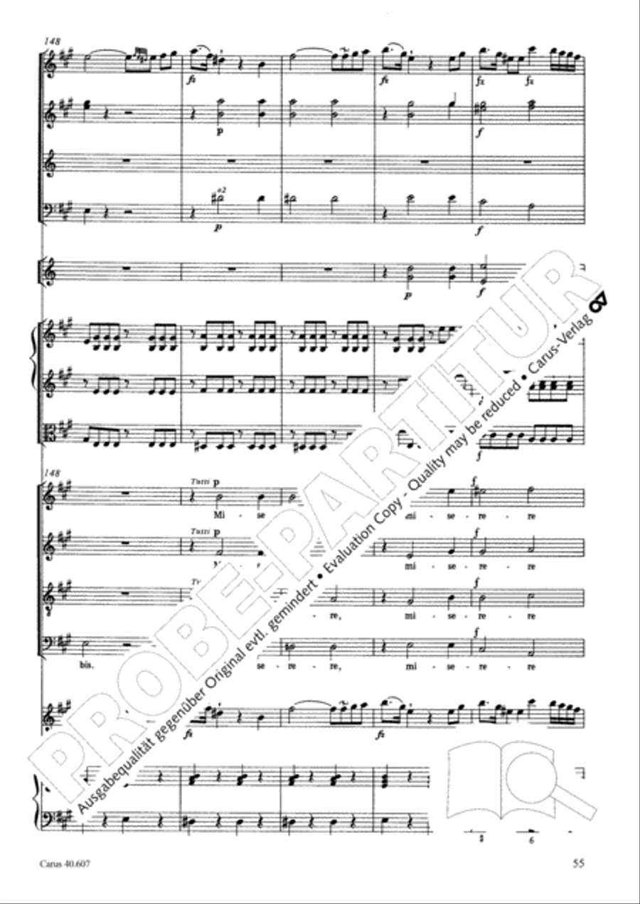 Mass in time of war (Missa in tempore belli) 4-Part scores gallery preview page 66