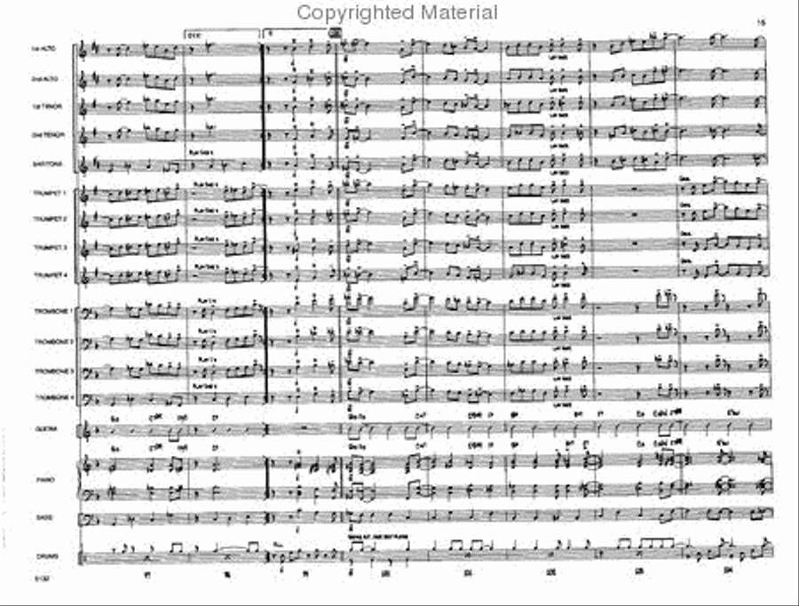 A Shuffle for Uncle Guido Jazz Ensemble scores gallery preview page 14