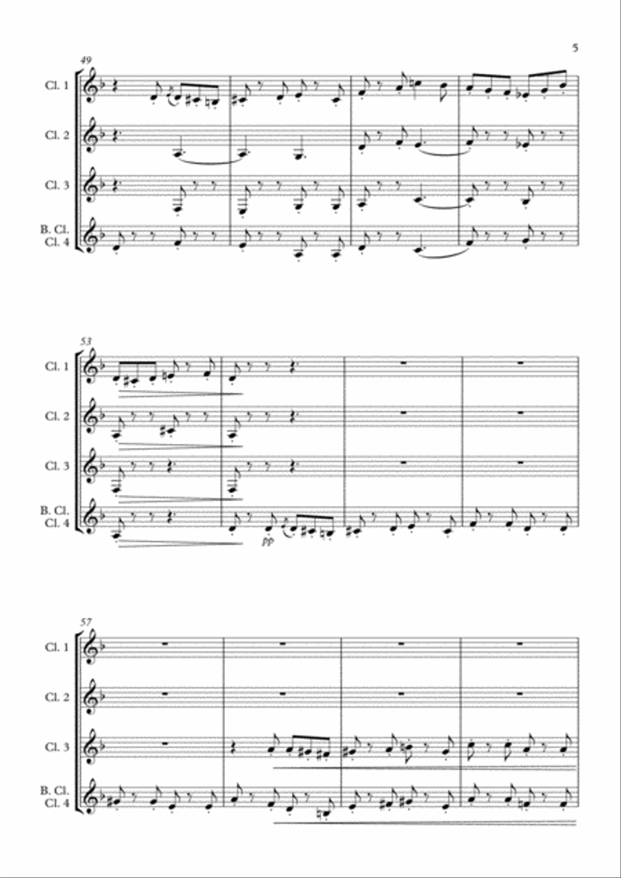 Funeral March of a Marionette (Clarinet Quartet) Funeral March of a Marionette (Clarinet Quartet) Clarinet Quartet scores gallery preview page 6