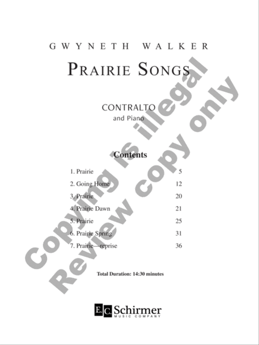 Prairie Songs Voice Solo scores gallery preview page 2