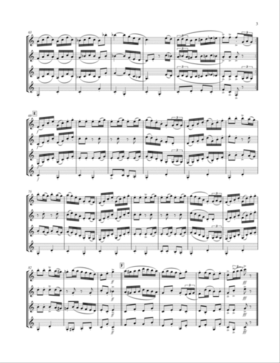 Clarinet Polka (for Clarinet Quartet) Clarinet Quartet scores gallery preview page 4