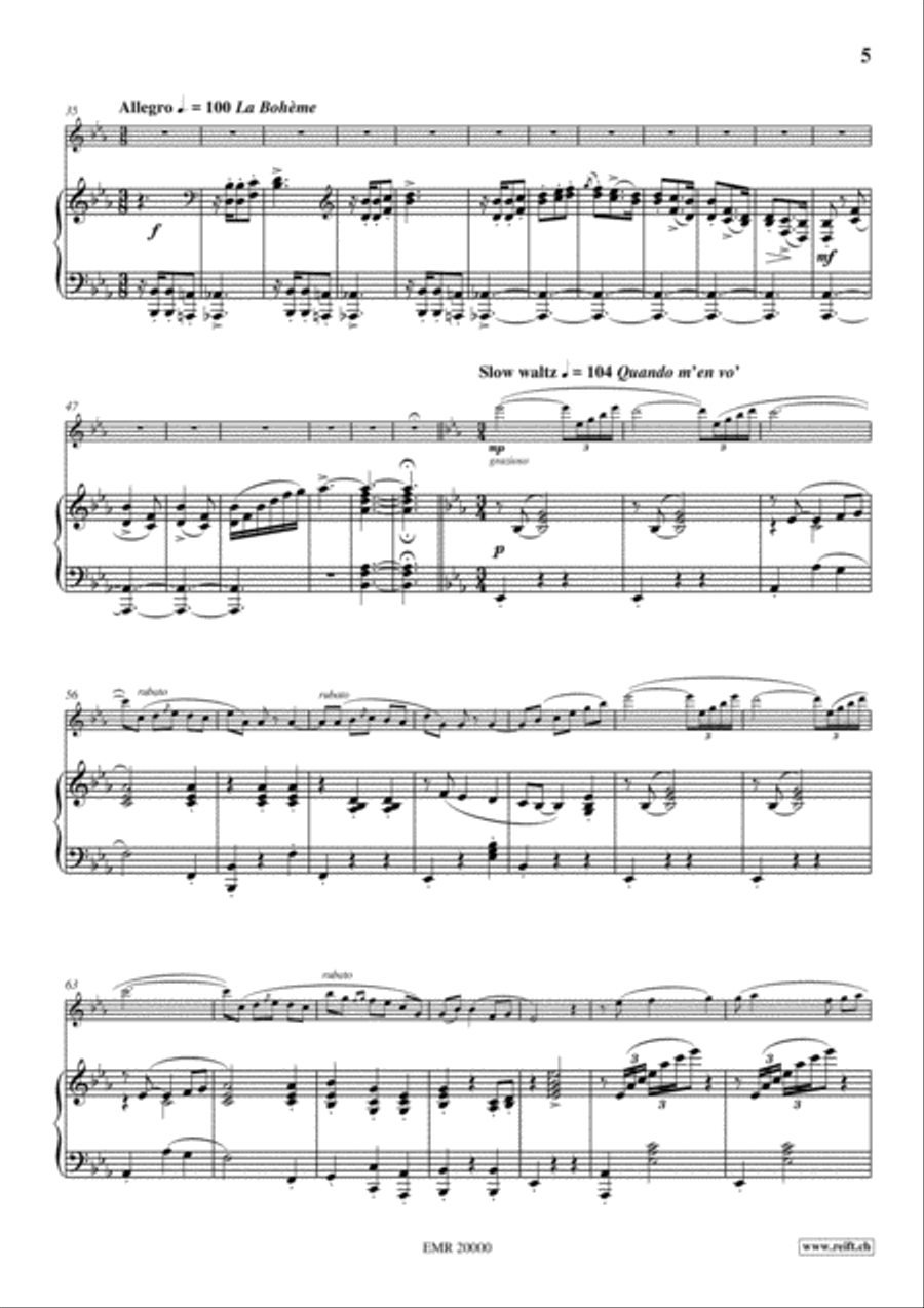 Puccini Highlights Flute Solo scores gallery preview page 5
