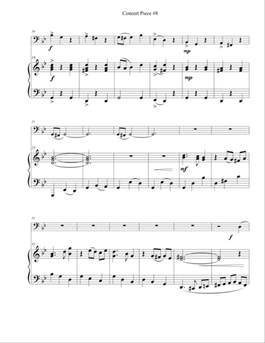 Concert Piece #8: Mysterioso – Giocoso Trombone Solo scores gallery preview page 6
