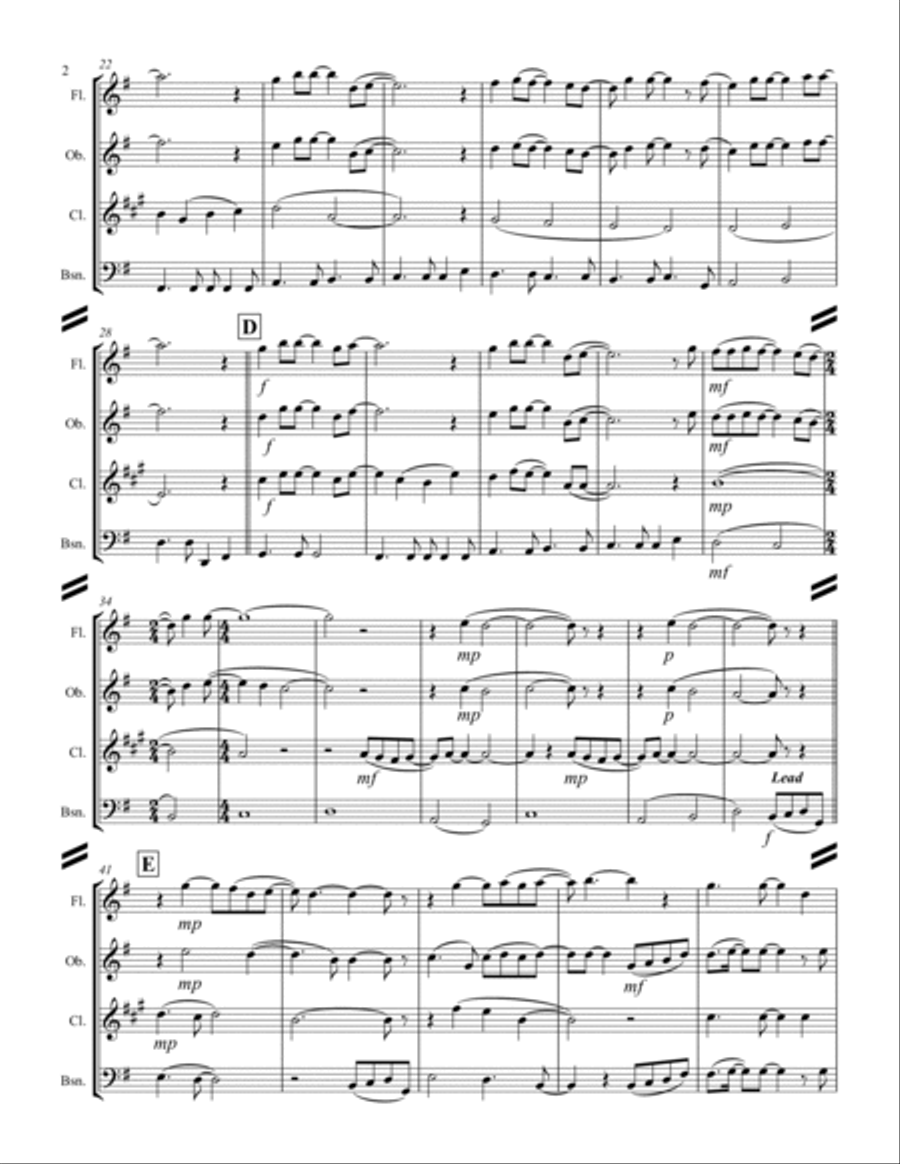 Worthy Is The Lamb Woodwind Quartet scores gallery preview page 3