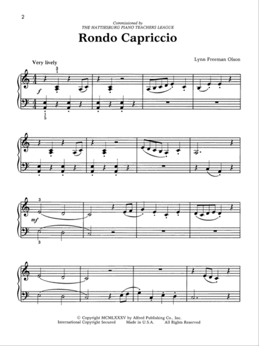 Rondo Capriccio Easy Piano scores gallery preview page 2