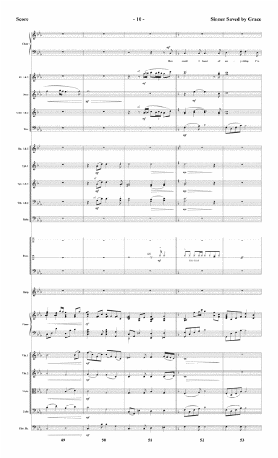 Sinner Saved by Grace - Orchestral Score and Parts Choir scores gallery preview page 12