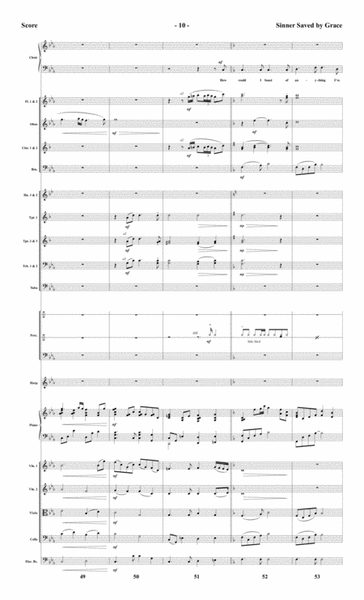 Sinner Saved by Grace - Orchestral Score and Parts
