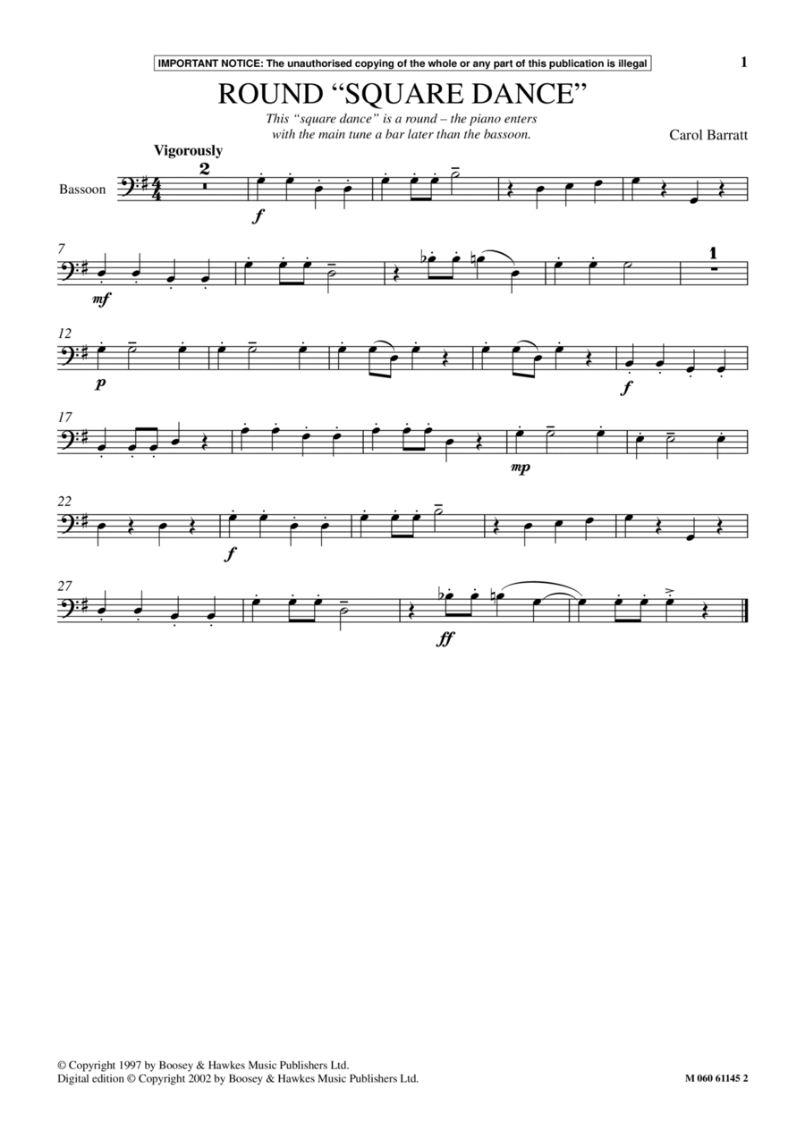Round Square Dance School and Community scores gallery preview page 1