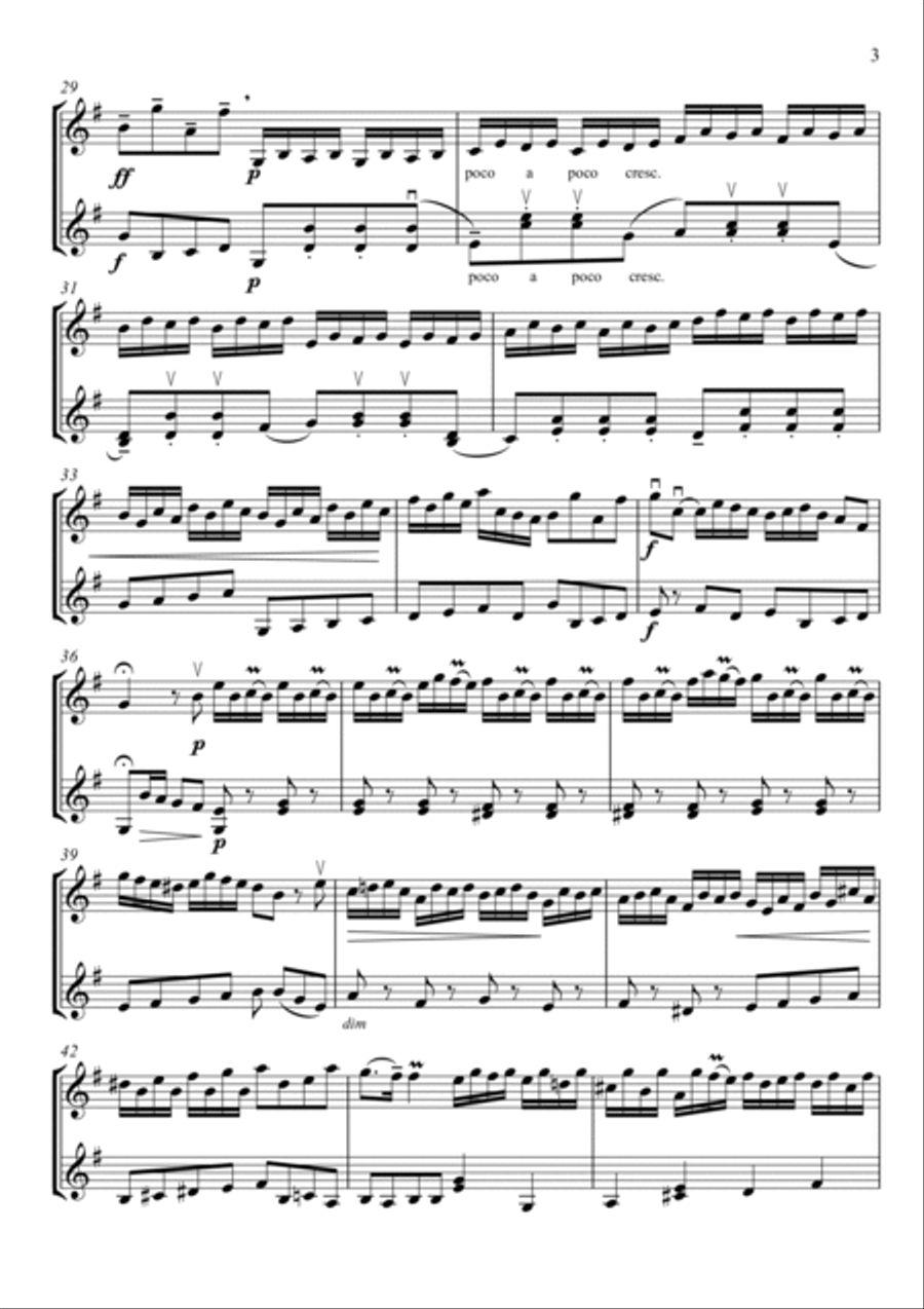Allegro in G-dur String Duet scores gallery preview page 3