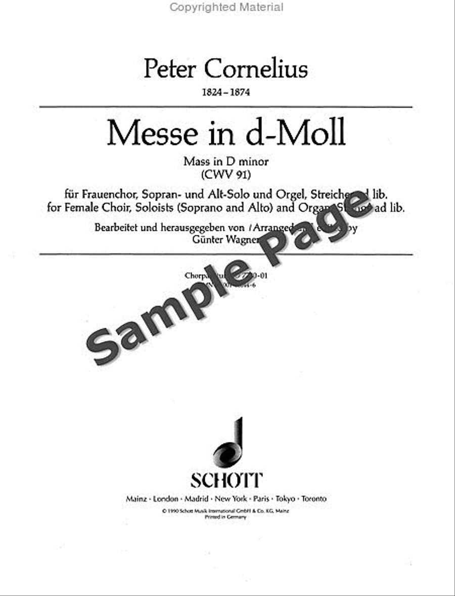 Mass in D Minor Mass in D Minor SSA scores gallery preview page 2