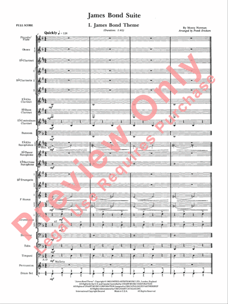 James Bond Suite Concert Band scores gallery preview page 3