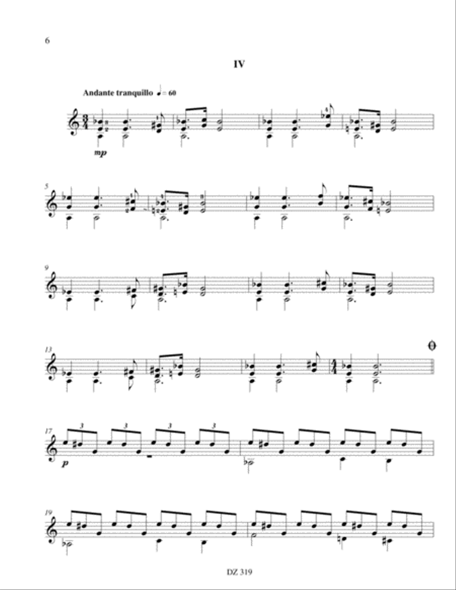 Intermezzo Classical Guitar scores gallery preview page 6