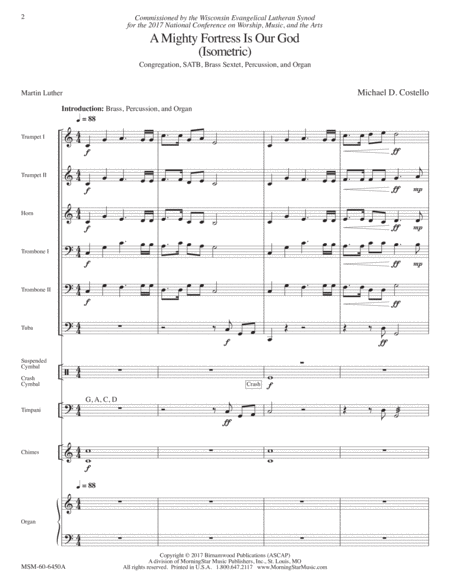 A Mighty Fortress is Our God (Isometric) (Full Score) (Downloadable)