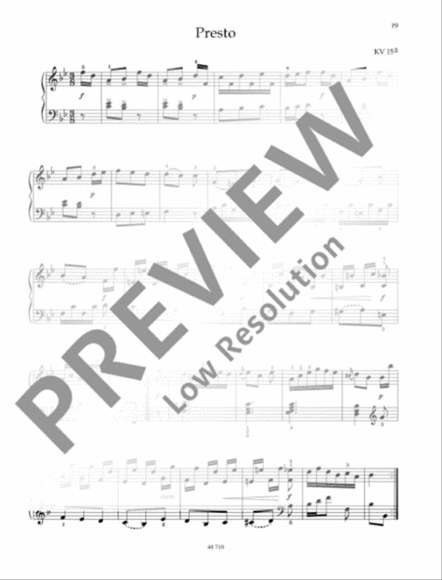 The Young Mozart Piano Solo scores gallery preview page 20
