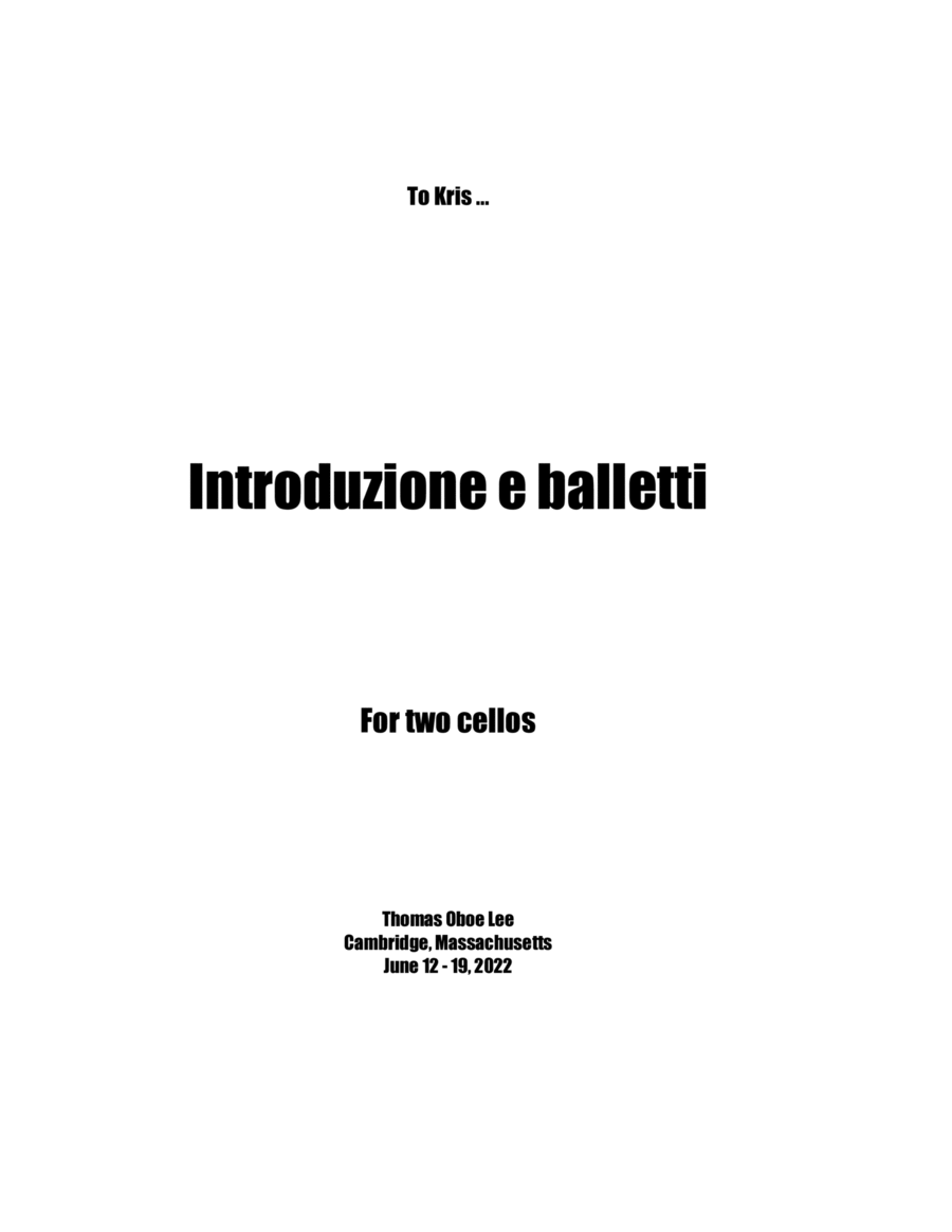 Introduzione e balletti (2022) String Duet scores gallery preview page 1