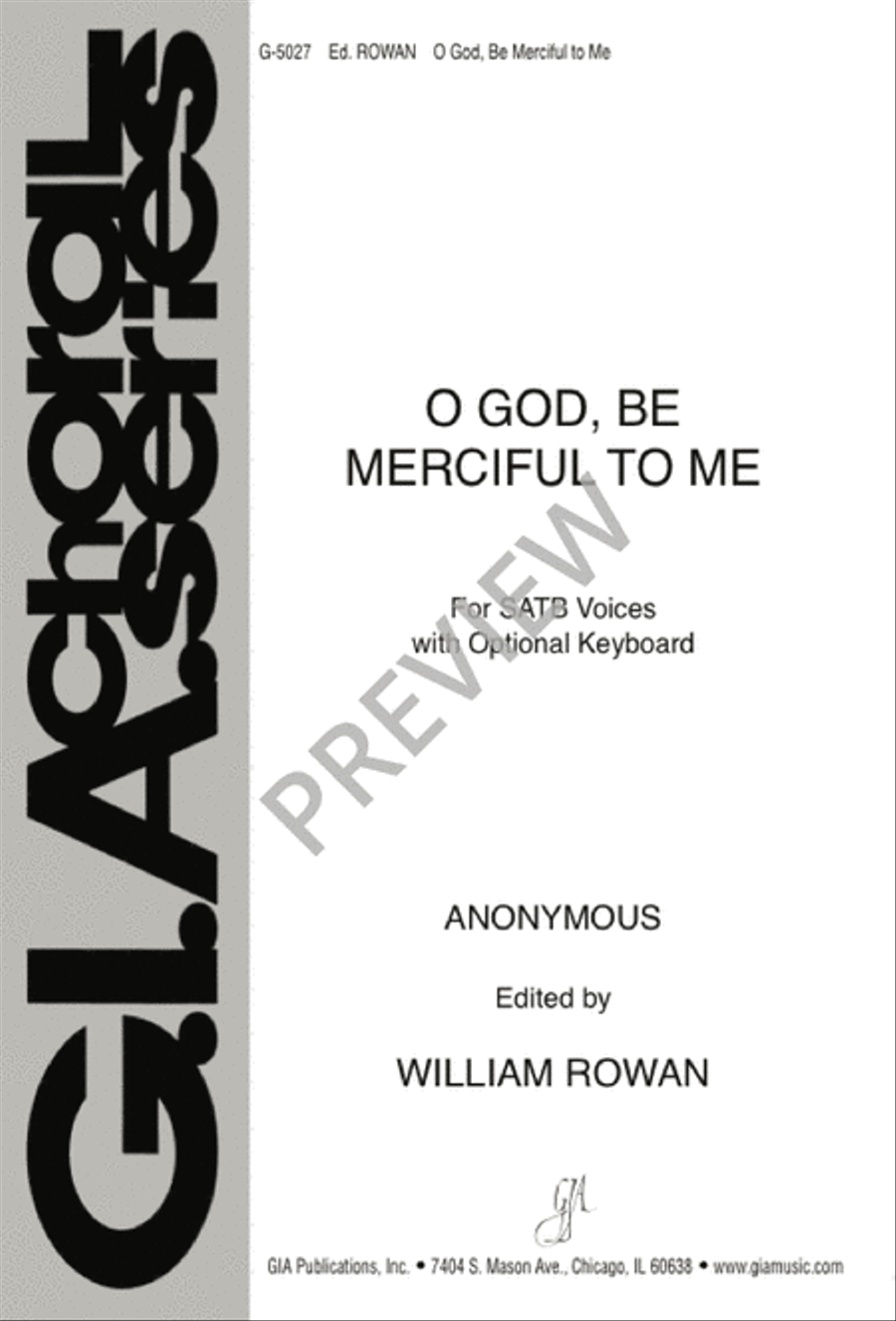 O God, Be Merciful to Me 4-Part scores gallery preview page 1