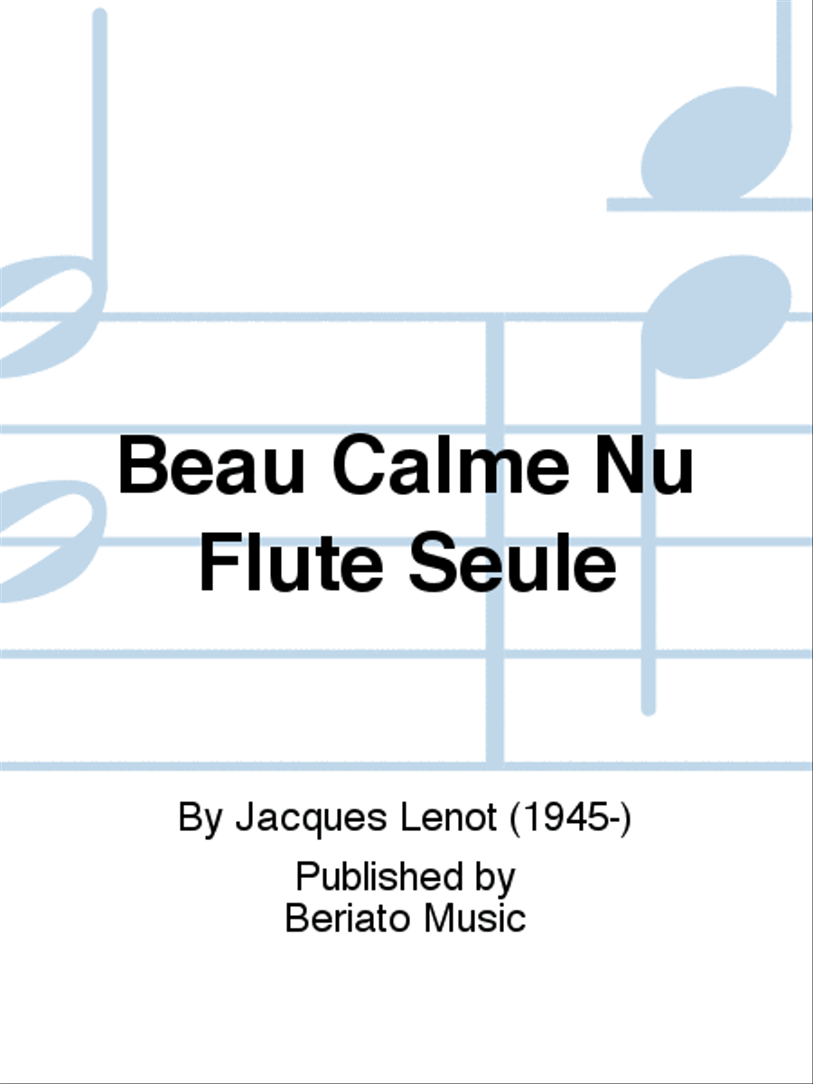 Beau Calme Nu Flute Seule Flute Solo scores gallery preview page 1
