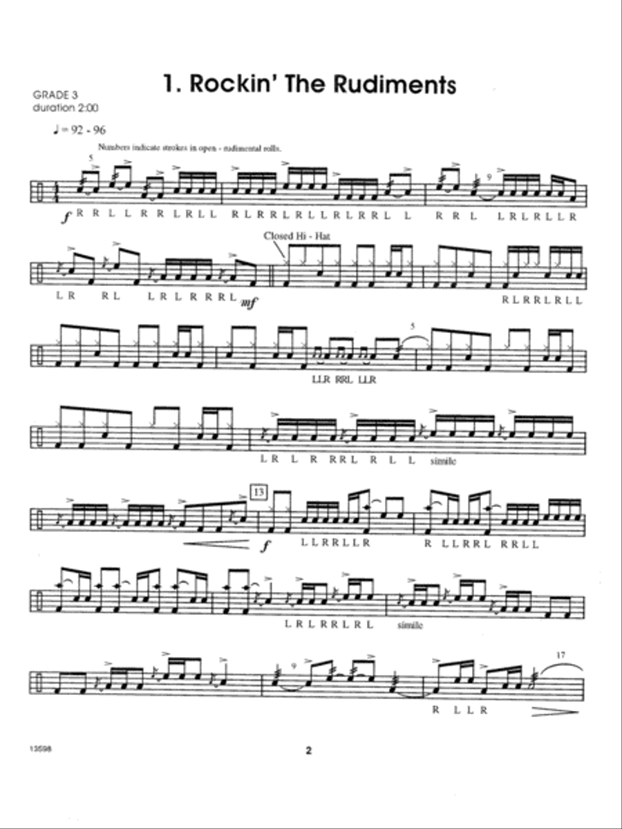Contest Solos For The Intermediate Drum Set Player