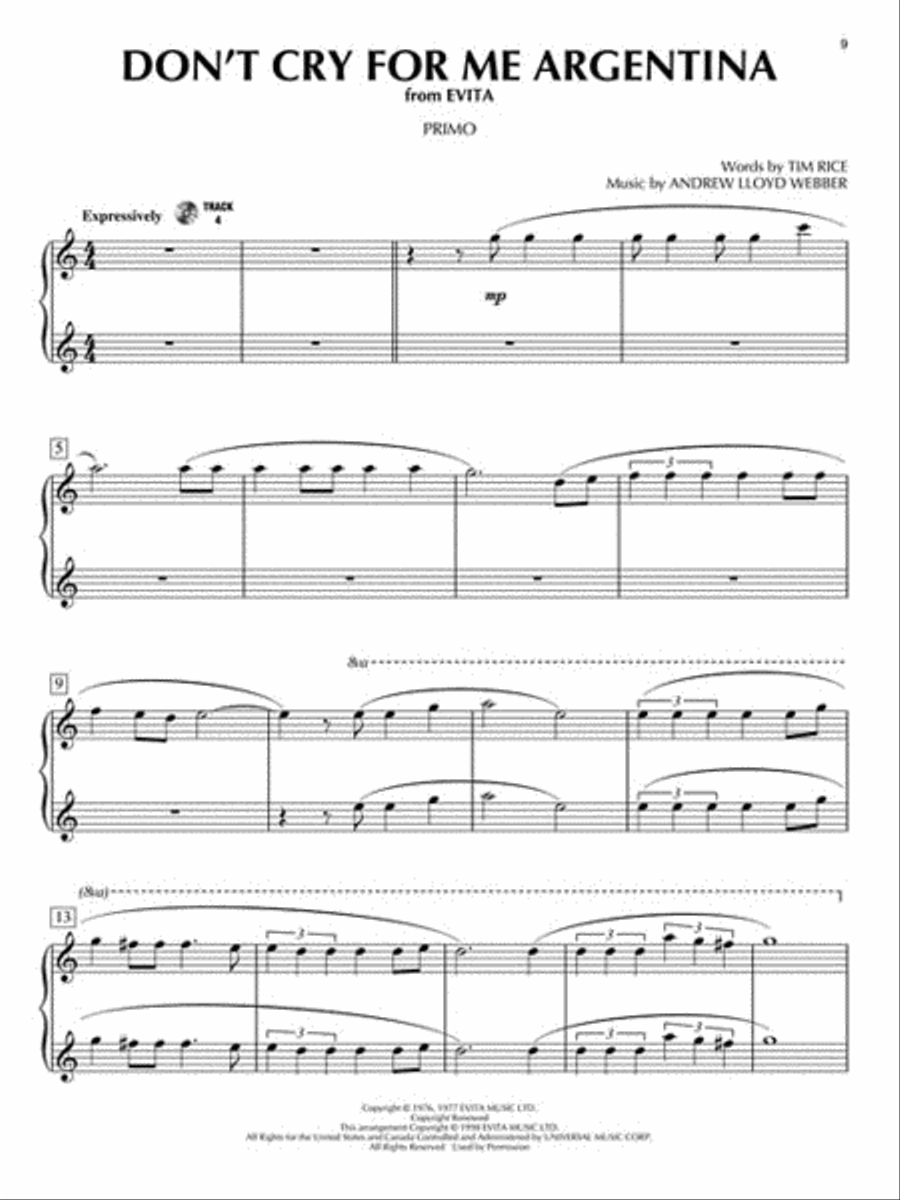 Broadway Classics Broadway Classics 1 Piano, 4-Hands scores gallery preview page 4