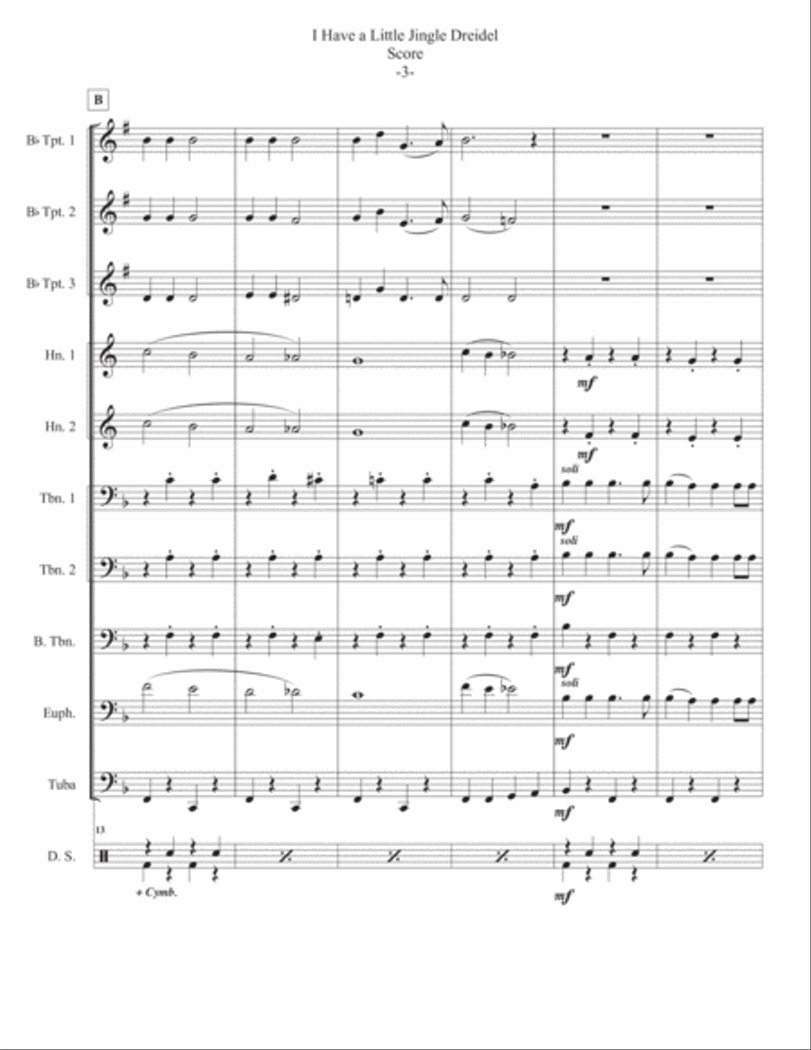 I have a Little Jingle Dreidel-Brass Ensemble Small Ensemble scores gallery preview page 5