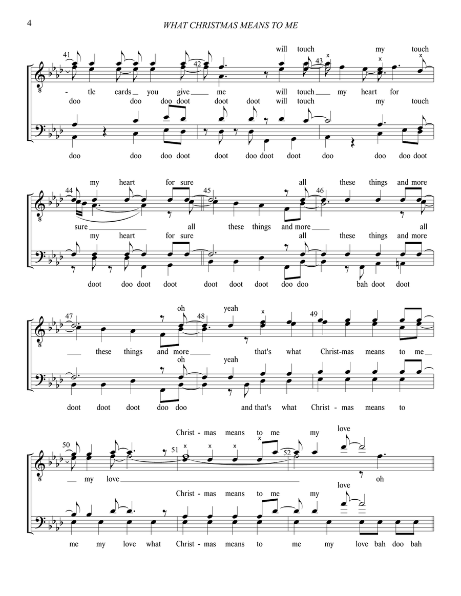 What Christmas Means To Me TTBB scores gallery preview page 5