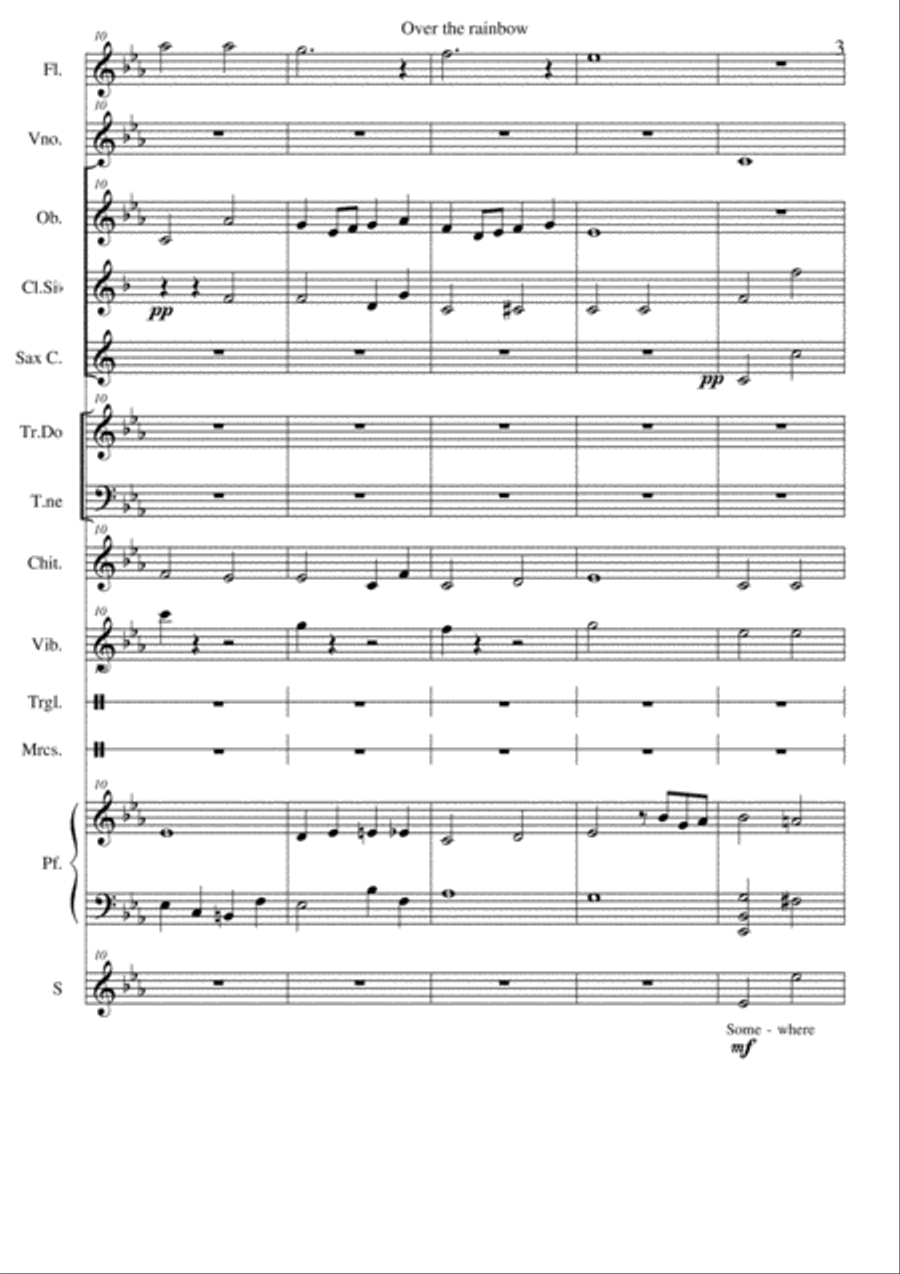 Over The Rainbow (from The Wizard Of Oz) Large Ensemble scores gallery preview page 3