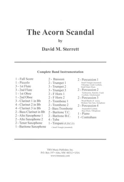 The Acorn Scandal (large score)