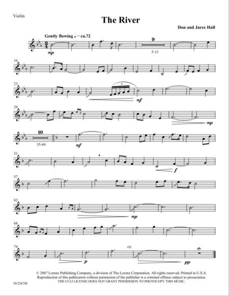 The River - Instrumental Parts Choir scores gallery preview page 2
