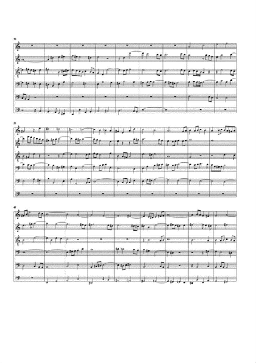 Ricercar a6 from Musikalisches Opfer, BWV 1079 (arrangement for 6 recorders) Large Ensemble scores gallery preview page 2