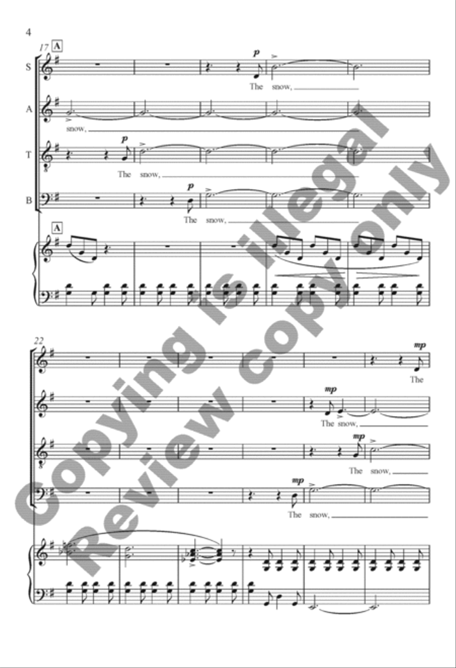 The Snow Lay On the Ground (Keyboard/Choral Score)