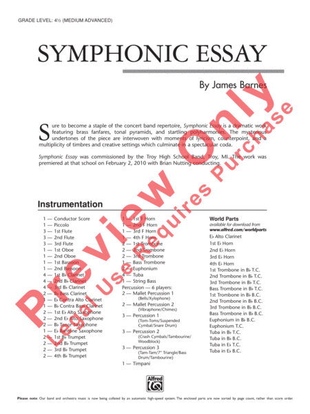 Symphonic Essay image number null
