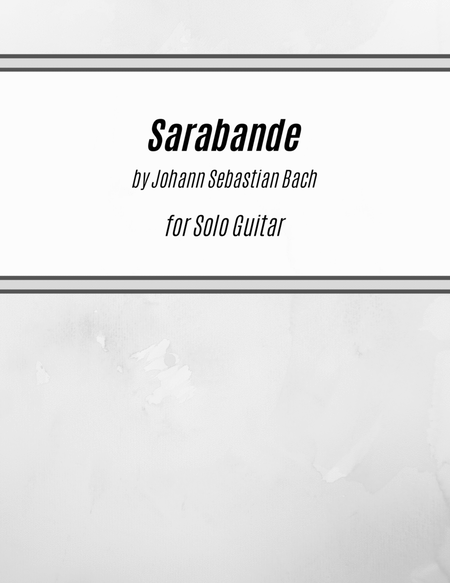 Sarabande (BWV 1004) (for Solo Guitar) image number null