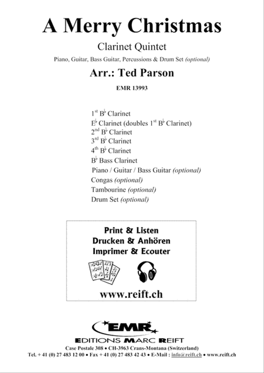 A Merry Christmas Clarinet Quintet scores gallery preview page 2