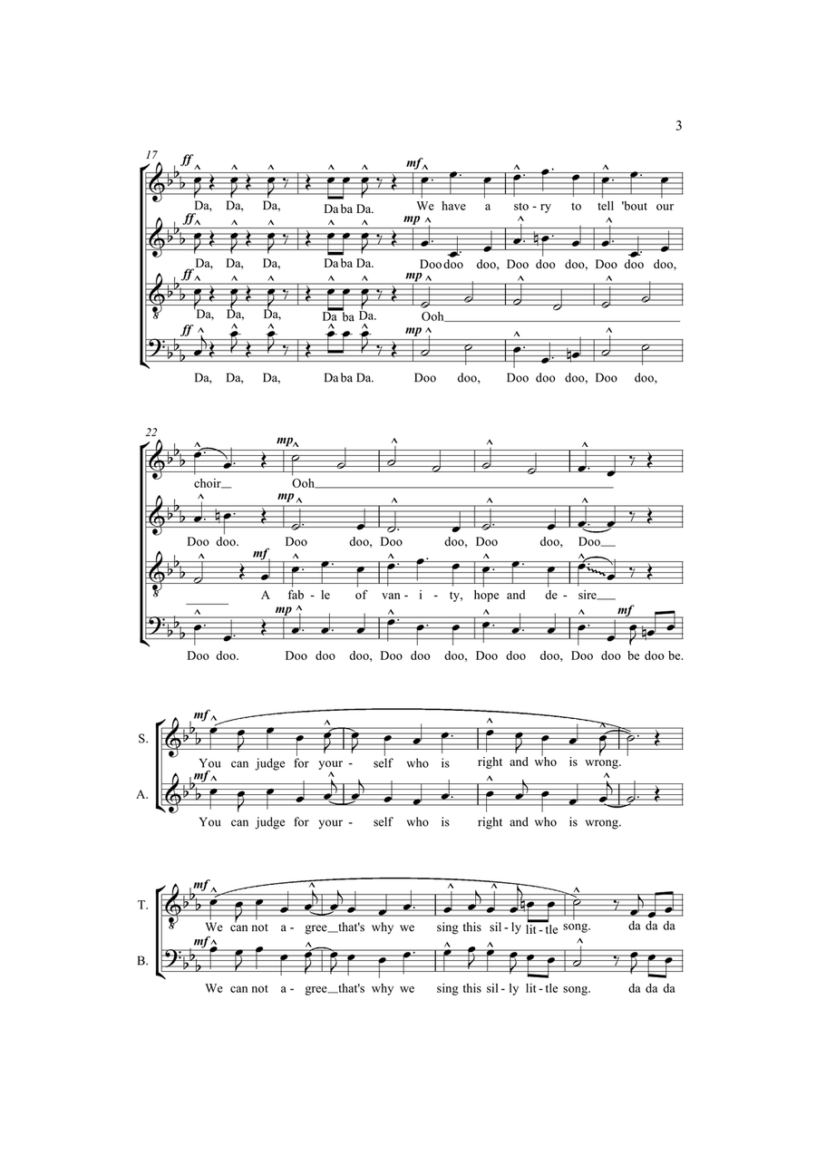 A Choral Menagerie Choir scores gallery preview page 3