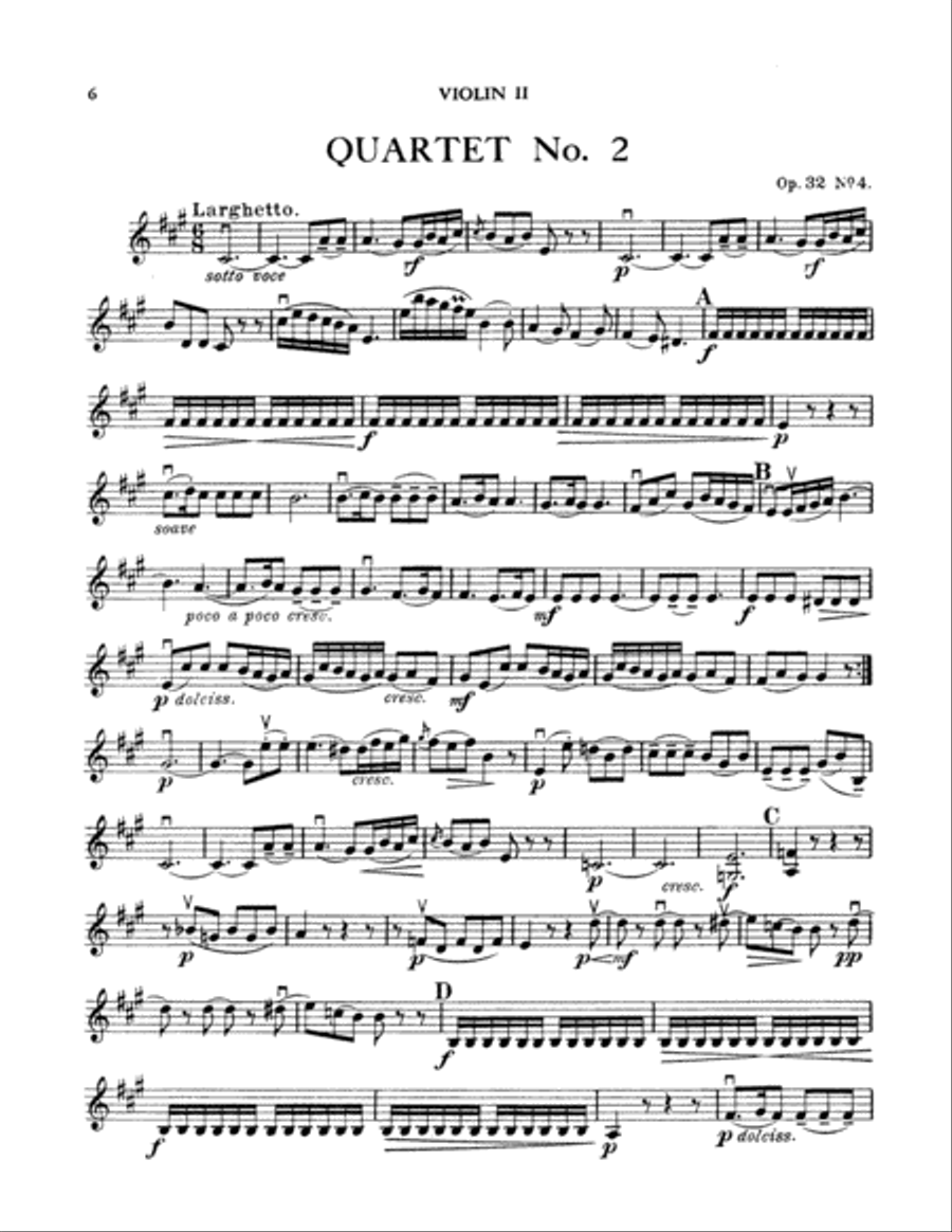 Boccherini: Nine Selected String Quartets String Quartet scores gallery preview page 1