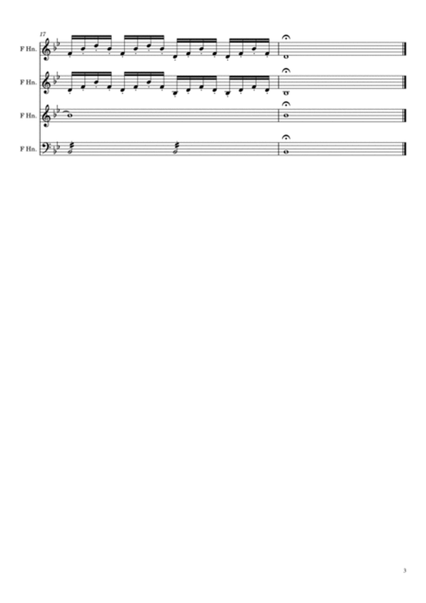Antonio Vivaldi's Four Seasons, Winter, 2nd Movement (Largo) for Horn Quartet image number null