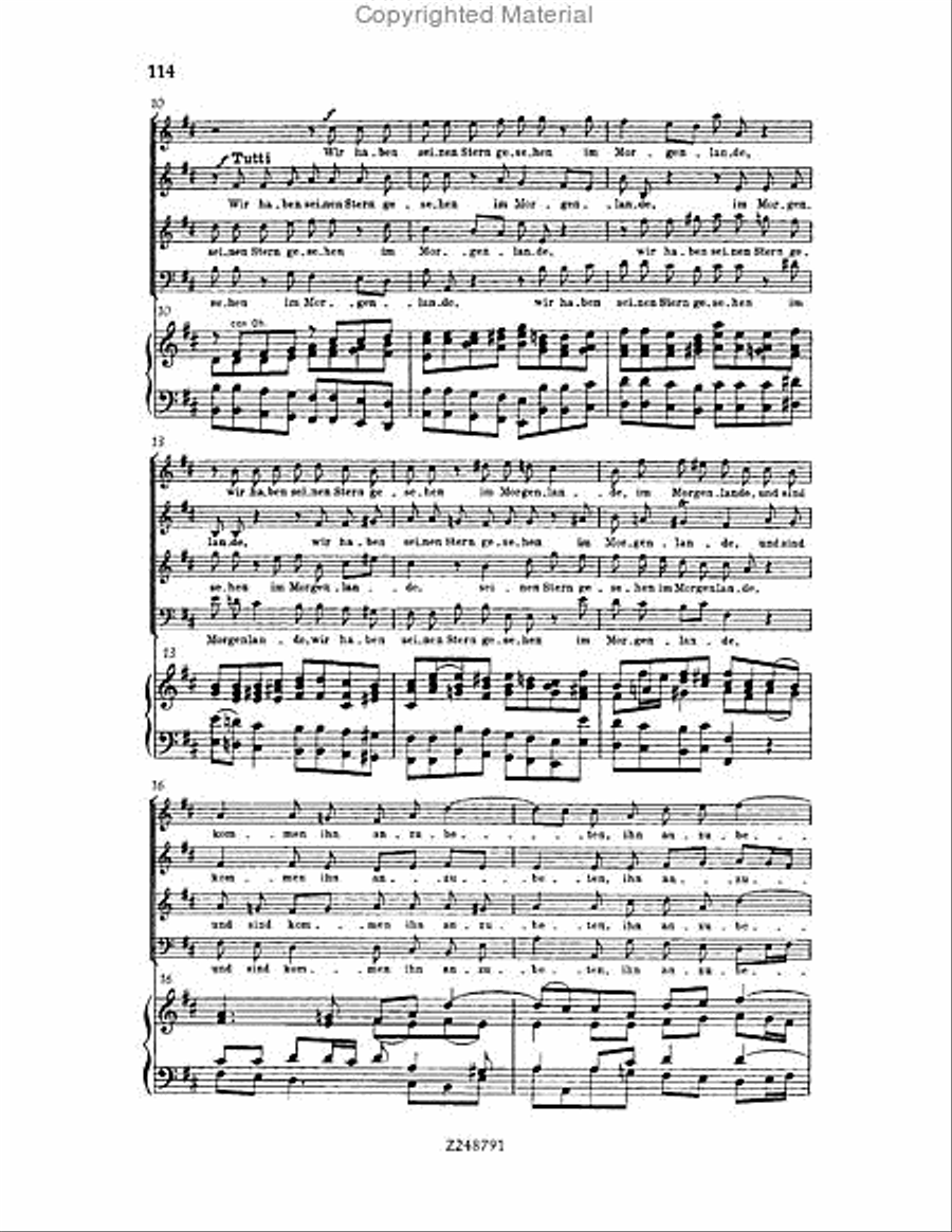Christmas Oratorio, BWV 248 Choir scores gallery preview page 113