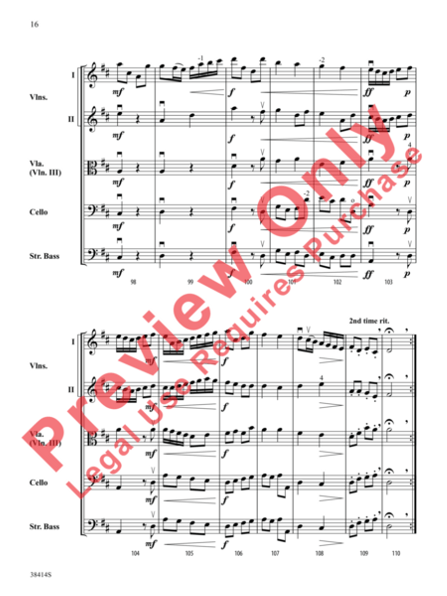 Concerto a Cinque, Opus 7, No. 1 String Orchestra scores gallery preview page 17