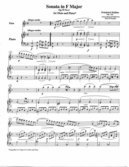 Three Sonatas, Vol. III: Sonata in F Major, Op. 79, No. 3