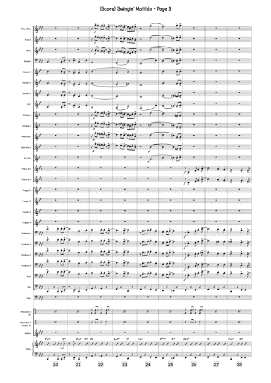 Swingin' Matilda Concert Band scores gallery preview page 3