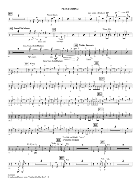 Symphonic Dances (from Fiddler On The Roof) (arr. Ira Hearshen) - Percussion 2